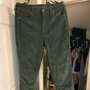 Dark Green Corduroy American Eagle Pants